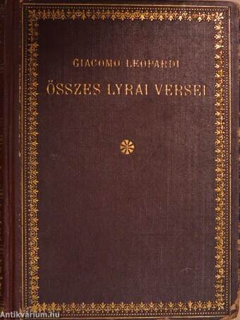 Giacomo Leopardi összes lyrai versei