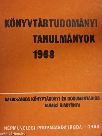 Könyvtártudományi tanulmányok 1968