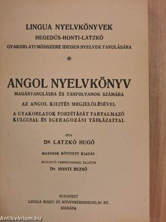 Angol nyelvkönyv