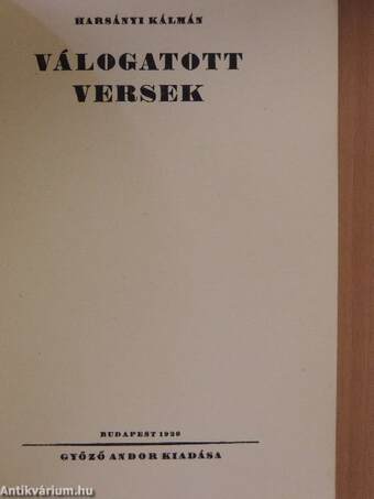 Válogatott versek