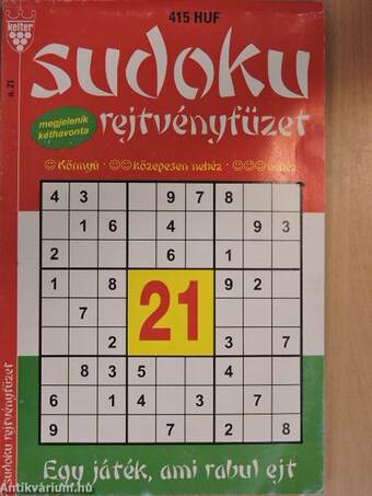 Sudoku rejtvényfüzet 21.