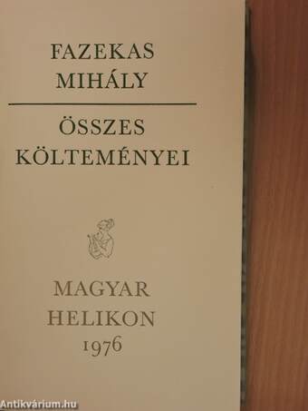 Fazekas Mihály összes költeményei