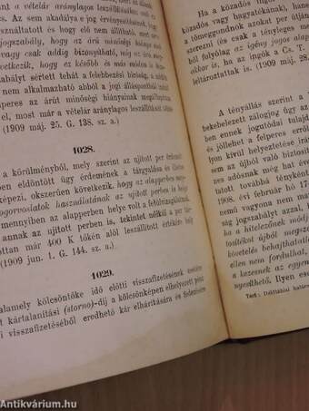 A királyi itélőtáblák felülvizsgálati tanácsainak elvi jelentőségü határozatai XIII.