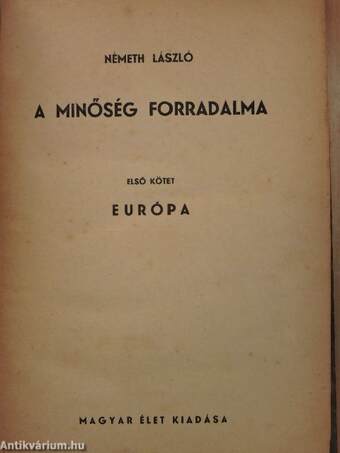 A minőség forradalma I-IV.