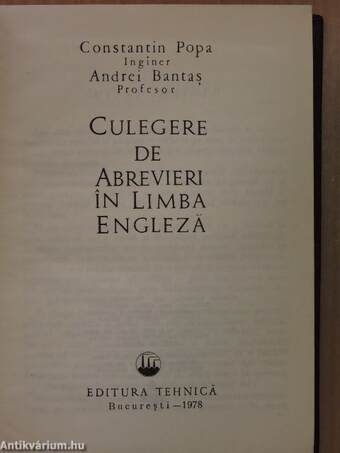 Culegere de Abrevieri in Limba Engleza