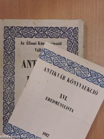 Az Állami Könyvterjesztő Vállalat antikvár könyvaukciója Budapesten 1982 novemberében