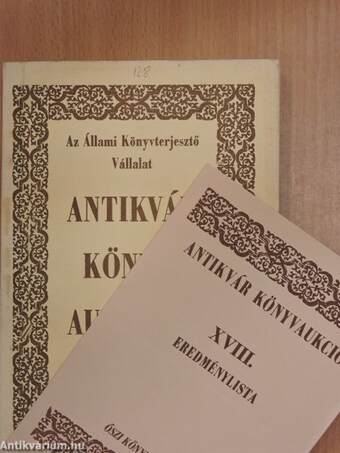 Az Állami Könyvterjesztő Vállalat antikvár könyvaukciója Budapesten 1983 novemberében