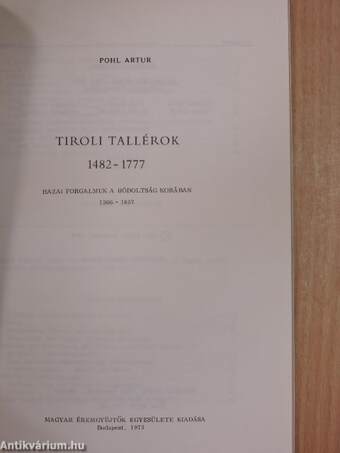 Tiroli tallérok 1482-1777