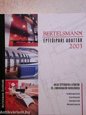 Bertelsmann - Építőipari adattár 2003