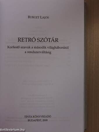 Retró szótár