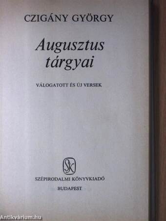 Augusztus tárgyai