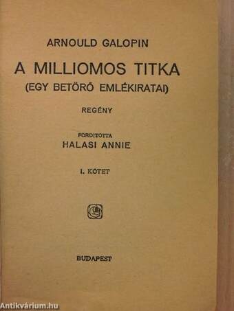 A milliomos titka I-II.