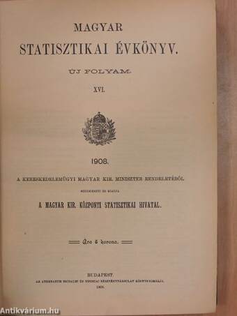 Magyar Statisztikai Évkönyv 1908.