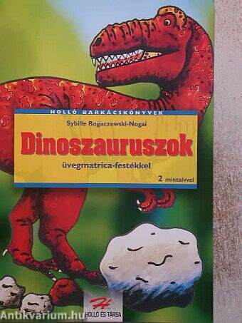 Dinoszauruszok üvegmatrica-festékkel