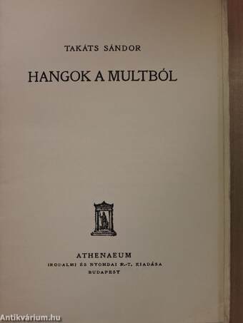 Hangok a multból