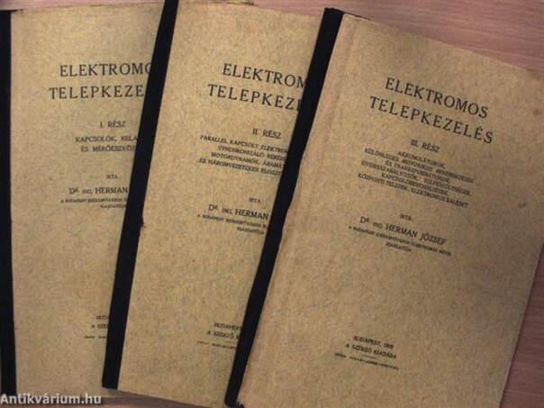 Elektromos telepkezelés I-III.