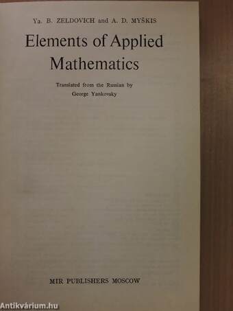 Elements of Applied Mathematics