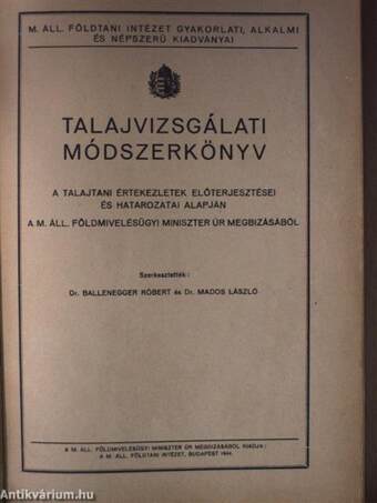 Talajvizsgálati módszerkönyv