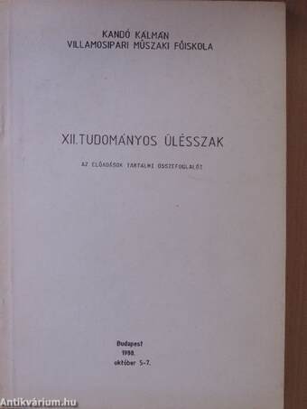 XII. Tudományos Ülésszak