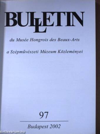 Bulletin du Musée Hongrois des Beaux-Arts 97.