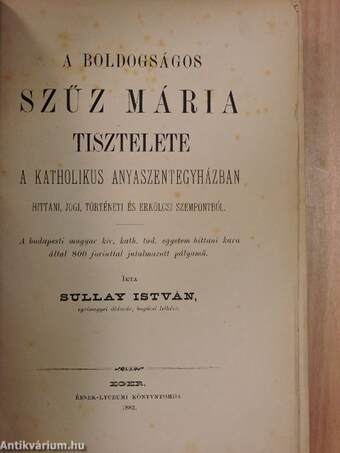 A boldogságos Szűz Mária tisztelete a Katholikus Anyaszentegyházban