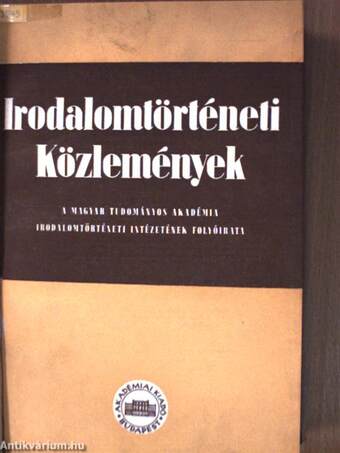 Irodalomtörténeti Közlemények 1961/1-6.