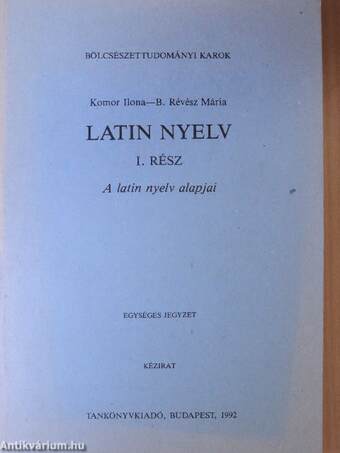 Latin nyelv I.