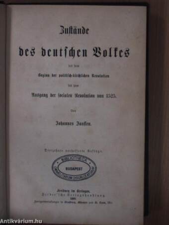 Zustände des deutschen Volkes seit dem Beginn der politisch-kirchlichen Revolution bis zum Ausgang der socialen Revolution von 1525 II. (gótbetűs)