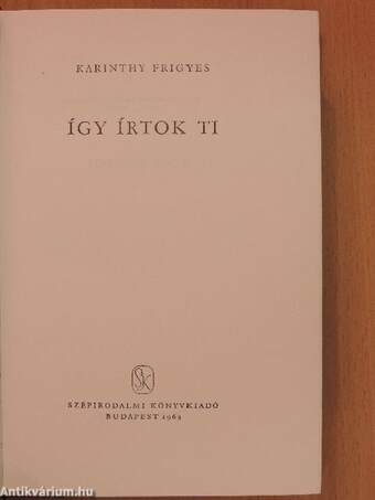 Így írtok ti II. (töredék)