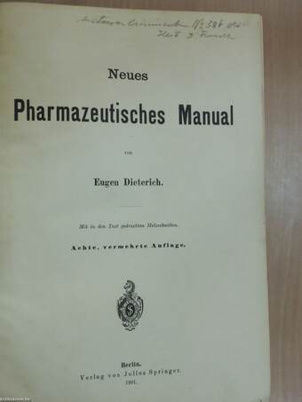 Neues Pharmazeutisches Manual