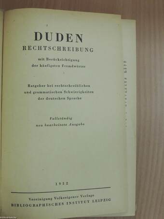 Duden Rechtschreibung