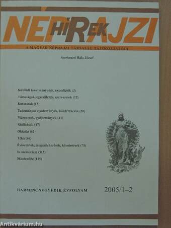 Néprajzi Hírek 2005/1-2.
