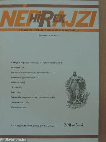 Néprajzi Hírek 2004/3-4.