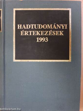 Hadtudományi értekezések 1993