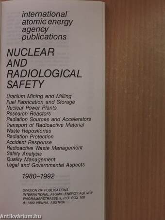 Nuclear and Radiological Safety 1980-1992