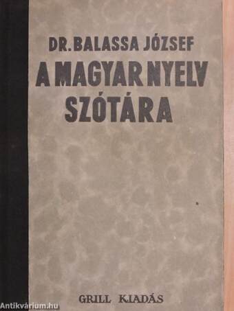 A magyar nyelv szótára I-II.