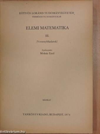 Elemi matematika III.