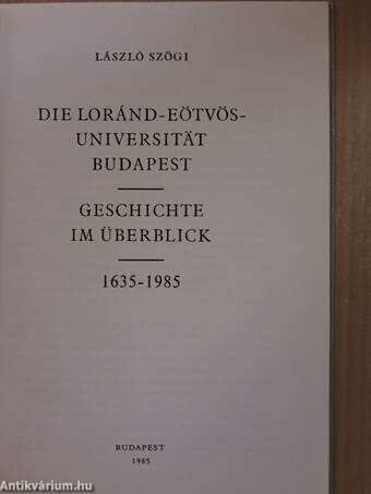 Die Loránd-Eötvös-Universität