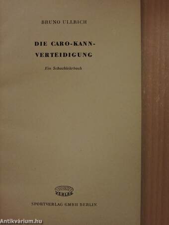 Die Caro-Kann-verteidigung