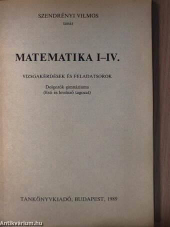 Matematika I-IV.