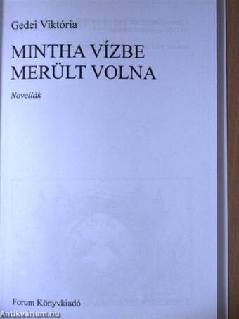 Mintha vízbe merült volna