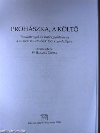 Prohászka, a költő