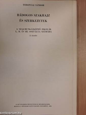 Bádogos szakrajz és szerkezetek I-III.