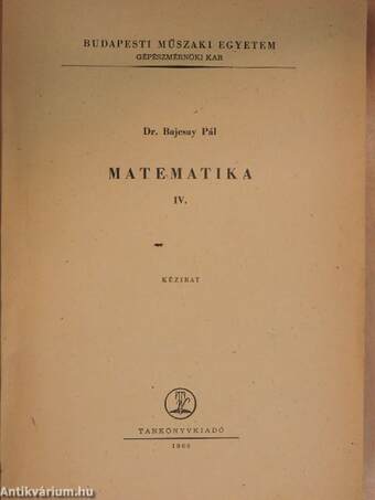 Matematika IV.