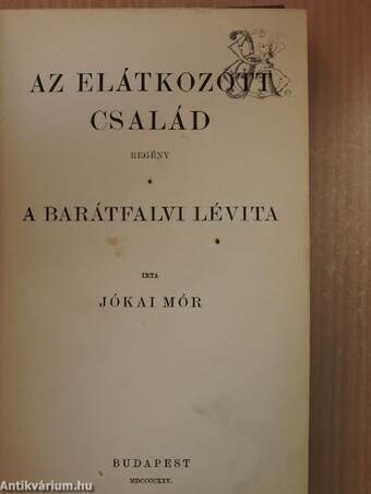 Az elátkozott család/A barátfalvi lévita