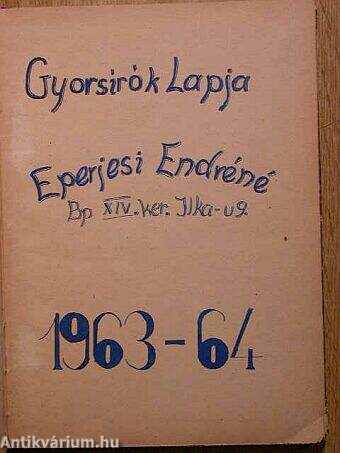 Gyorsírók lapja 1963-1964. (nem teljes évfolyamok)