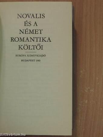 Novalis és a német romantika költői