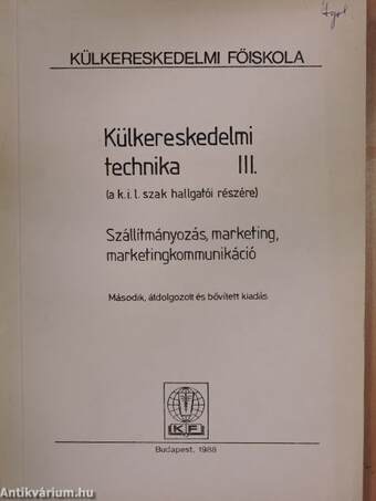 Külkereskedelmi technika III.