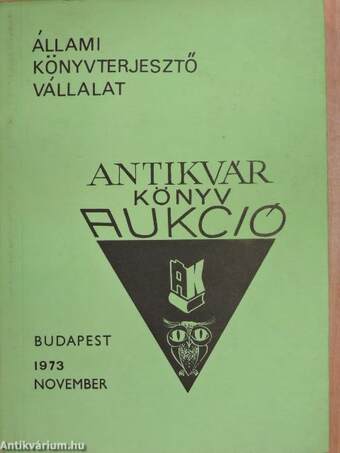 Antikvár könyv aukció - Budapest, 1973. november 17-18.