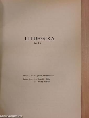 Liturgika IV. év